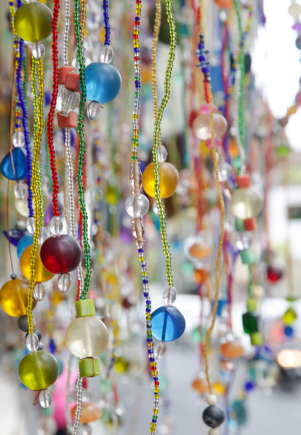 Colorful glass beads
